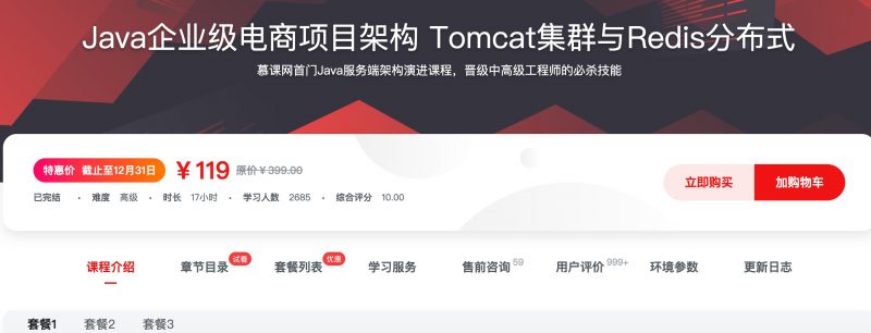 [162] Java企业级电商项目架构 Tomcat集群与Redis分布式风筝自习室-课程资源-网盘资源风筝自习室
