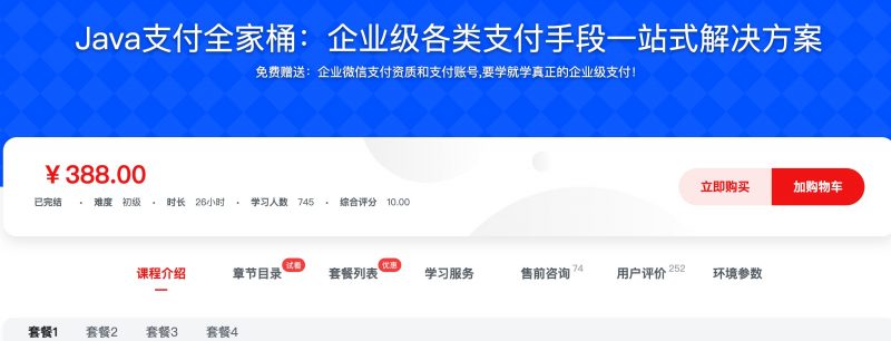 [441] Java支付全家桶：企业级各类支付手段一站式解决方案风筝自习室-课程资源-网盘资源风筝自习室