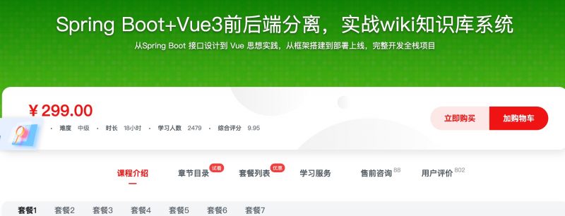[474] Spring Boot+Vue3前后端分离，实战wiki知识库系统风筝自习室-课程资源-网盘资源风筝自习室